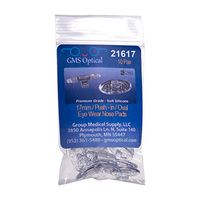 GMS Optical® Soft Silicone Oval Shaped Nose Pads for Eyeglasses (10 Pair, Oval-Shape Click-ON 17MM)