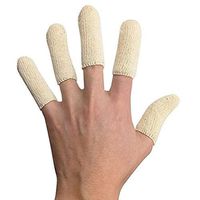 EvridWear Cotton Elastic Blend, Finger Toe Cots, Finger Toe Sleeves, Thumb Protector, Fingertips Protective, Cushion, Moisture-Wicking (20PCS/Pack) (Short 2' or Long 3") (3 Packs Long)