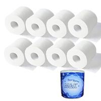 1/8/10/20 Pack x Toilet Tissue Bulk Large Pack Quality White Ultra Soft Toilet Paper, 3-Ply Toilet Paper Ultra Strong and Soft,for Restaurant, Office, Home (Blue) (Blue 8 x Roll Paper)