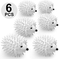 Zhanmai Hedgehog Reusable Dryer Balls Hedgehog Skirt Sweater Washing Ball Soft Laundry Dryer Balls Washing Machine Drying Fabric Softener Alternative (6 Pieces)