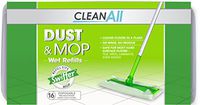 Clean All 213903 Dust & Mop Wet Refills 16 Count, White