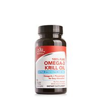 Omega-3 Krill Oil 500mg Supplement by Honest To Wellness - 100% Pure Extra Strength Pearlized Softgels - Contains Omega-3 Fatty Acids DHA and EPA - No Fishy Aftertaste 90 Count (90 Day Supply)