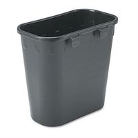Safco 2944BL Paper Pitch Recycling Bin Rectangular Polyethylene 1.75gal Black