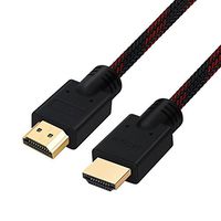 Shuliancable Wear-resistant High Speed HDMI Cable Supports 1080P 3D and ARC , Ethernet Computer, TV, DVD, Xbox PlayStation PS3 PS4 PC 50ft 1-Pack（Red and Black）