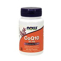 NOW Supplements, CoQ10 60 mg, Pharmaceutical Grade, All-Trans Form of CoQ10 Produced by Fermentation, 60 Veg Capsules