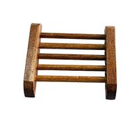 CoscosX 1 Pc Bathroom Wooden Soap Case Holder Plate,Sink Deck Bathtub Shower Dish Storage,Rectangular,Hand Craft,Natural Wooden Holder for Sponges,Scrubber