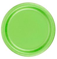 48 Plates 10.25" Paper Dinner Lunch Plates Wax Coated - Citrus Green