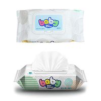 Alacritua Baby Wipes Plant Extract Infant Wipes for Babies and Children, Wet Wipes,Gentle Touch Baby Wipes, Fresh Scent for Toddlers Body Cleaning Daily Care (60 Tablets with Lid)