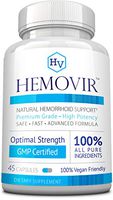 Hemovir - Best Hemorrhoid & Fissure Treatment for Rapid Healing; Reduce Itching,Irritation, Bleeding & Burning !100% Natural Ingredients - 45 Capsules - 60 Days Money Back Guarantee!