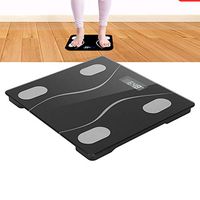 Digital Body Weight Scale, LCD Household Bluetooth Body Fat Scale Electronic Weight Scale Body Health Analyzer Health Monitor Bathroom Scale for Home Gym(Black)
