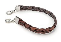 Twisted Leather Medical ID Interchangeable Replacement Bracelet - Brown (XXL (7.0"))