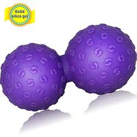 Large Peanut Massage Ball, Soft Double Hockey Massage Ball and Roller Trigger Point, Deep Tissue Physiotherapy Shoulder and Neck Back (Purple)