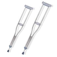 MYJZY Tall Adult Walking Crutches(Pair),Lightweight Stainless Steel Medical Underarm Crutches with Height Adjustable,Retractable Anti-Slip Walker