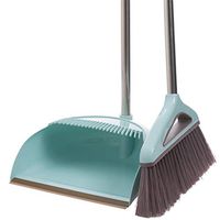 N2 Large-Capacity Dust Pan Broom Cleans Combo with 40"/52" Aluminum Long Handle, Environmentally Friendly, Suitable for Family, Hotel, School Dorm Room