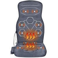 Relief Expert Back Car Seat Massager Cushion Chair Pad with Heat 10 Vibrating Motors for Office Auto Home