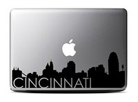 Cincinnati Skyline (13 inch) Black Macbook Decal #3 - Laptop Decal