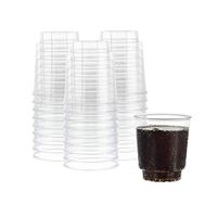 6 Oz. Clear Plastic Cups - High Transparency 200ml Disposable Polystyrene Cup, BPA-Free Hard Plastic PS Drink Cups (6oz, Clear)