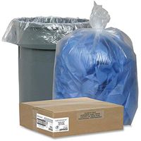 Nature Saver Recycled Clear Trash Can Liners, 33 Gallon, 1.25 Mil