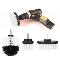 Bathroom Surfaces Tub, ONEVER Brush Drill Attachment Kit Stiff Medium Soft Nylon Bristle (White)