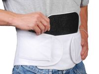 Bilt-Rite Mastex Health Lumbo Protech Back Support, White, Large