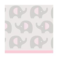 Club Pack of 192 Little Peanut Girl Pink Baby Shower 2-Ply Beverage Napkins 5"