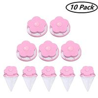 Washer Lint Catcher,MOLLG Flower Type Washing Machine Hair Remover Filter Net Pouch(10 Pack) (Pink)