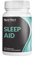 Nutrifect Nutrition Natural Sleep Aid Pills, with Magnesium, 5-HTP, GABA, Melatonin, and L-Theanine for Super Fast Night Time Muscle Recovery, 60 Veggie Caps