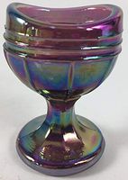 Eye Wash Bath Cup Rinse - Raised Rib - American Made - Mosser Glass USA (Amethyst Carnival)
