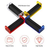 Lironheel 70mm Acrylic Easy Manual Hand Tobacco Roller Hand Cigarette Maker Rolling Machine Tool Color Random Straight Type