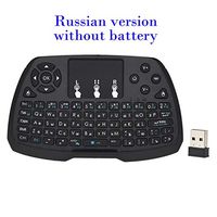 Calvas Russian EN ES Version 2.4GHz Wireless Keyboard Touchpad Mouse Handheld Remote Control for Android TV Box Smart TV PC Notebook - (Color: RU Version)