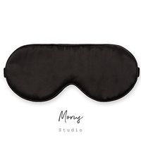 MorusStudio Mulberry Silk Sleep Mask, Super Soft, Organic, Breathable, Lightweight, No Pressure on Eyes, Adjustable Strap Fits for Any Sleep Position, Block 100% Lights (Black) (Black)