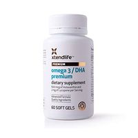 Xtend-Life Omega 3 DHA Premium Fish Oil - 100% Pure Natural Fishoil 700mg DHA/Day - Anti Aging and Skin Support - Exclusive Formula Lycopene, Astaxanthin, 60 Gluten Free SoftGels