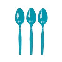 Turquoise Plastic Spoons
