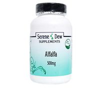 Alfalfa 500mg 200 Capsules Gluten Free 100% Natural. Serene Dew Supplements