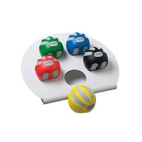 CanDo Digi-Squeeze Hand Exerciser Small - Set of 5 Pieces (Yellow, red, Green, Blue, Black), with Rack