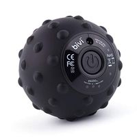 Bivi 4-Speed Vibrating Massage Ball - Therapy Ball for Myofascial Release, Replaces Lacrosse Ball Trigger Point Massage, Plantar Fasciitis, Foot, Back, Legs, Deep Tissue Massage Therapy (Black)