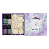 Yethious Top 4 Essential Oils Set, 100% Pure Organic Therapeutic Grade-Vetiver,Lemongrass,Rosemary,Eucalyptus Aromatherapy Gift Oils Kit for Humidifier, Massage