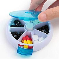Lazinem Durable Practical 7 Girds Pill Box Medicine Tablet Storage Vitamin Dispenser Pill Dispensers & Reminders