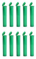 EZtube 10-Pack Squeeze Top Joint Blunt Cigarette Doob Tube Holder Waterproof Airtight Smell Proof Odor Sealing Container (Green, Small)