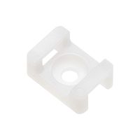 uxcell Cable Tie Base Saddle Type Mount Wire Holder Permanently Anchor To Wall Desk 23x16x10mm White 5mm Hole 100pcs