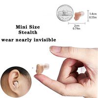 Mini sound amplifier, digital noise reduction, easy to hide, comfortable to wear, gift packaging, suitable for adults, elderly, children, right ear (1 year warranty)