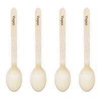 Dress My Cupcake Natural Wood 100-Pack Candy Buffet Spoons DIY Kit, Vegan, Brown