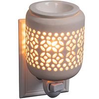 Scent Works Celestial Ceramic Plug-In Wax Melter & Essential Oil Diffuser, Easy-Clean, 3” Round X 5.25” H