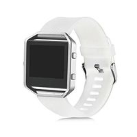 Wearlizer Replacement for with Band Genuine Leather Strap for Fitbit Blaze, Pink Large