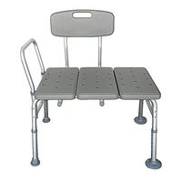 MUITOBOM Shower Chair, 3 Blow Molding Plates Durable Aluminium Alloy Bath Chair for Elderly Handicap Disabled Gray