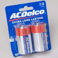 Batteries AC Delco D 2 Pack Heavy Duty on Blister Card, Case of 12