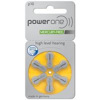 PowerOne Hearing Aid Batteries Size 10, PR70 (60 Batteries) + Battery Keychain Kit