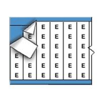 Brady TWM-E-PK Low-Profile Glossy Vinyl-Coated Polyester (B-702), Black on White, Solid Letters Wire Marker Card (25 Cards)