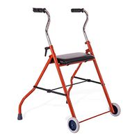 Rolling Walkers Walker Rollator Red Trolley Upstream Mobility Walkers Driving A Walker for Elderly People with Seats Folding Walker 83cm to 90cm Adjustable Height