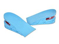 2'' Two Layers Invisible Increase Taller Shoe Insole - Women Men Adjustable Breathable Lift Air Cushion Invisible Height Increase Half Elevator Heels Inserts Shoe Pads - 1 Pair (Blue)